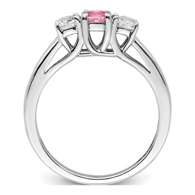 Sterling Silver Survivor Collection Clear Pink Topaz Pamela Ring – view 2
