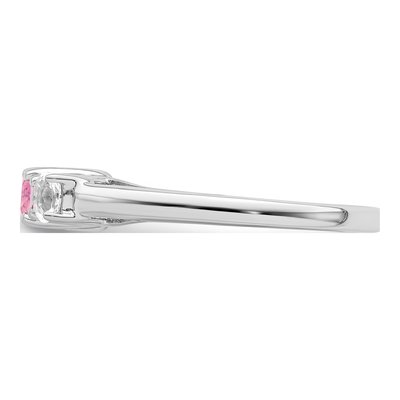Sterling Silver Survivor Collection Clear Pink Topaz Pamela Ring – view 3