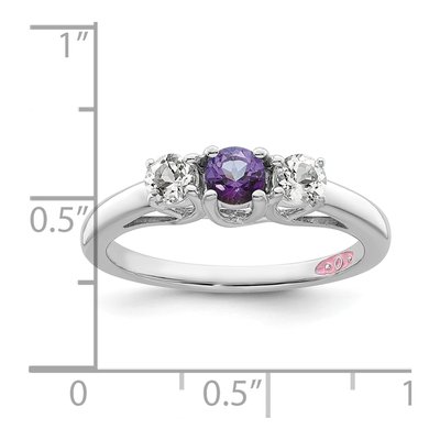 Sterling Silver Purple Topaz Pamela Ring – view 2