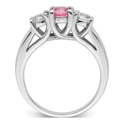 Sterling Silver Pink Topaz Pamela Ring – view 2