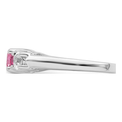 Sterling Silver Pink Topaz Pamela Ring – view 3