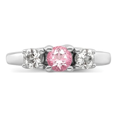Sterling Silver Pink Topaz Pamela Ring – view 4