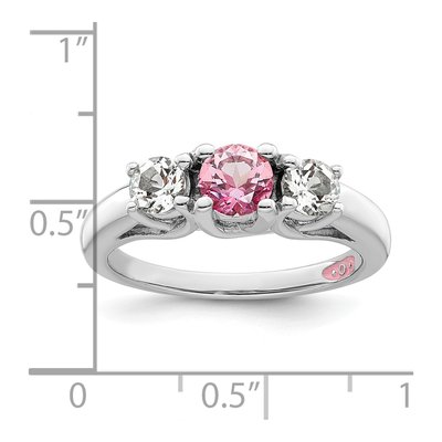 Sterling Silver Pink Topaz Pamela Ring – view 5