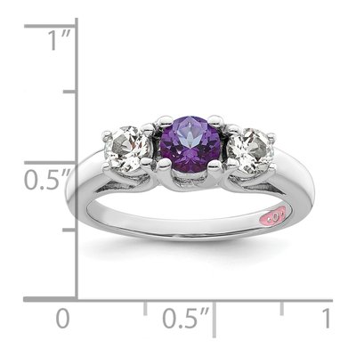 Sterling Silver Purple Topaz Pamela Ring – view 2