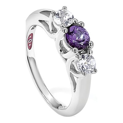Sterling Silver Purple Topaz Pamela Ring – view 4