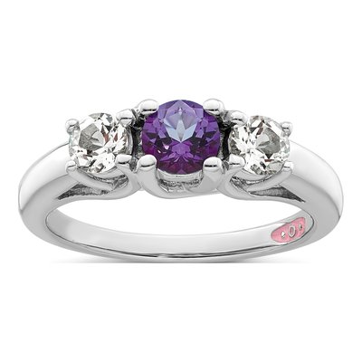 Sterling Silver Purple Topaz Pamela Ring