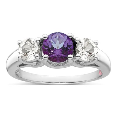 Sterling Silver Purple Topaz Pamela Ring
