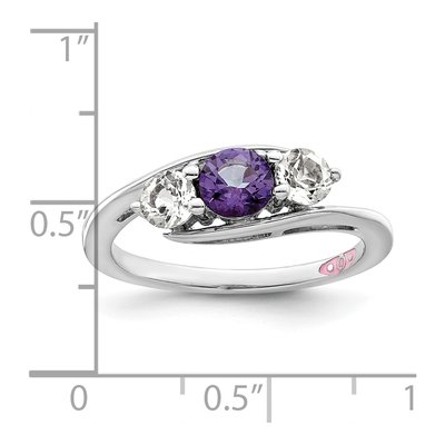 Sterling Silver Purple Topaz Ring – view 2