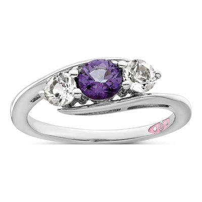 Sterling Silver Purple Topaz Ring
