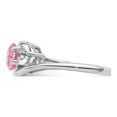 Sterling Silver Pink Topaz Ring – view 3