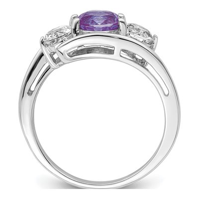 Sterling Silver Purple Topaz Sue Ring – view 2