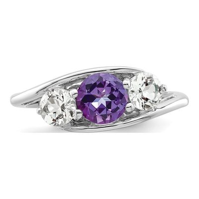Sterling Silver Purple Topaz Sue Ring – view 4