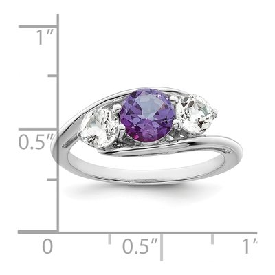Sterling Silver Purple Topaz Sue Ring – view 5