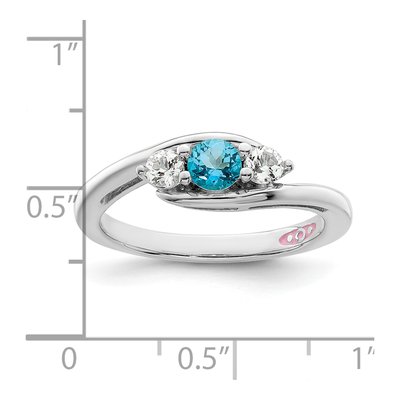 Sterling Silver Blue Topaz Sue Ring – view 2
