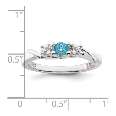 Sterling Silver Blue Topaz Joanna Ring – view 2