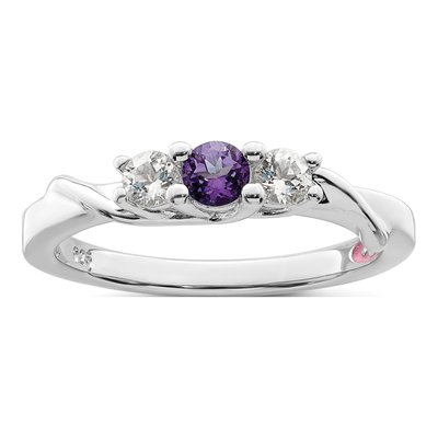 Sterling Silver Purple Topaz Joanna Ring