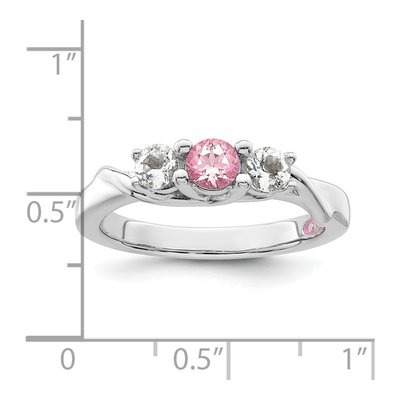 Sterling Silver Pink Topaz Joanna Ring – view 5