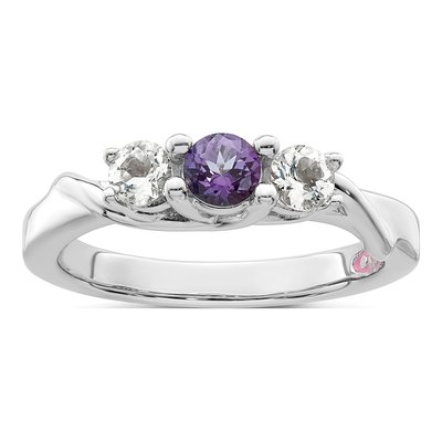 Sterling Silver Purple Topaz Joanna Ring