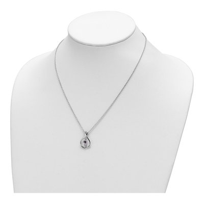 Sterling Silver Purple Topaz Pendant Necklace – view 3