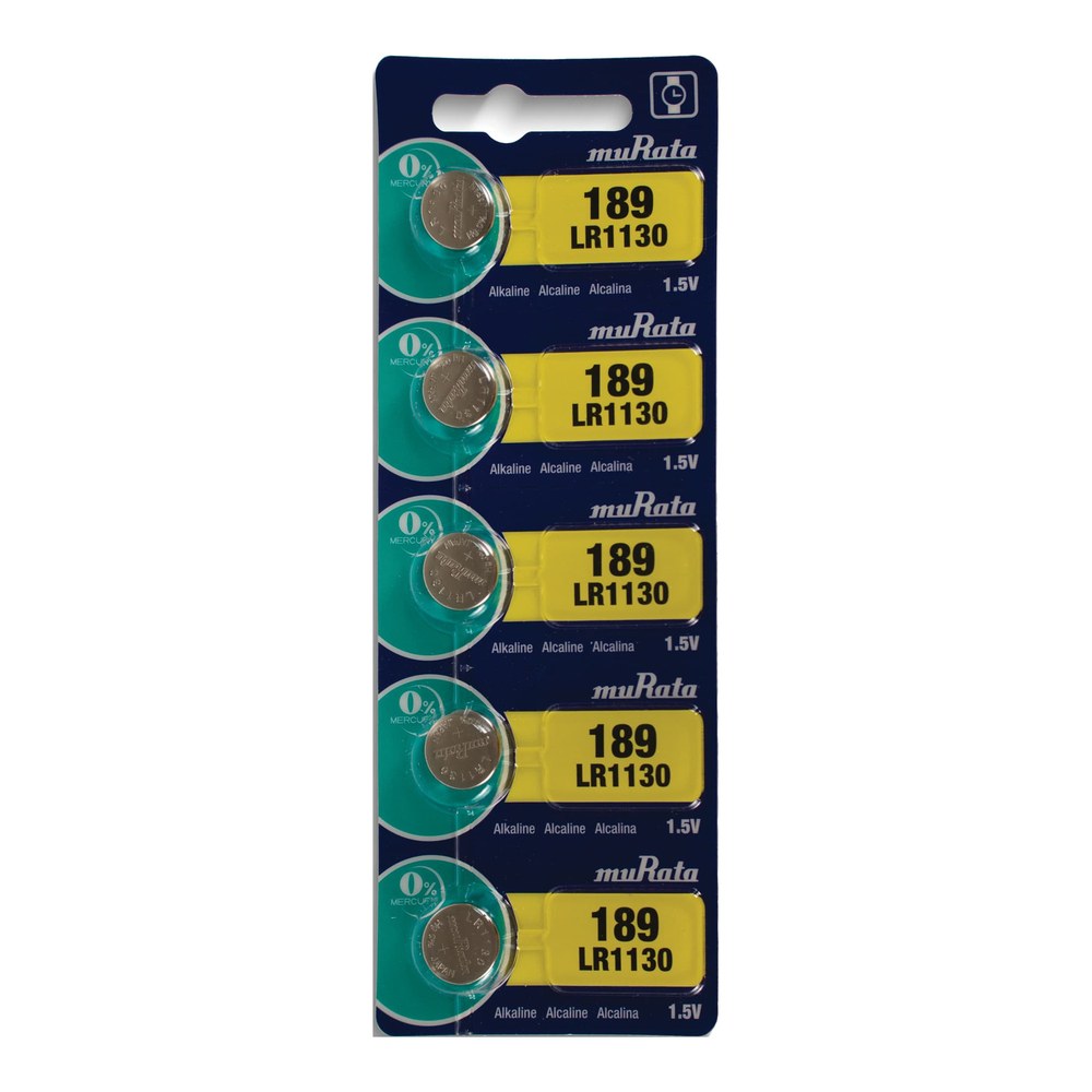 MuRata LR1130 Watch Batteries, Pkg of 5