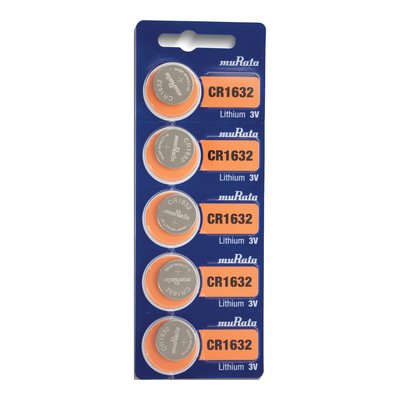 Type 1632 MuRata Lithium Watch Batteries, Pkg/5