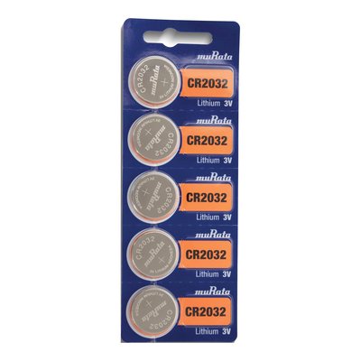 Type 2032 Lithium Watch Batteries, Pkg of 5