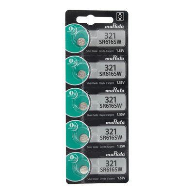MuRata Type 321 Watch Batteries, Pkg of 5