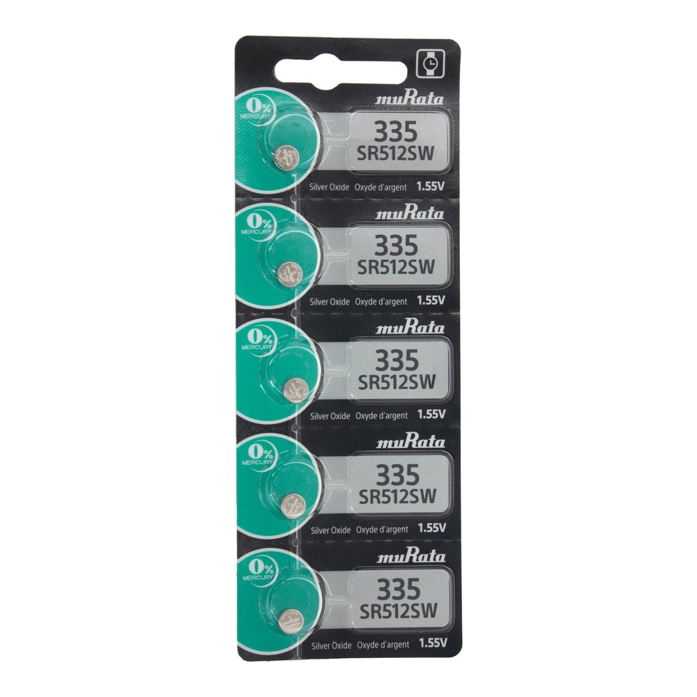 MuRata Type 335 Watch Batteries, Pkg of 5
