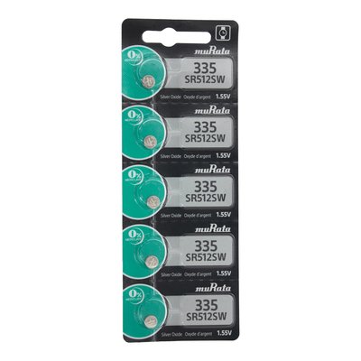 MuRata Type 335 Watch Batteries, Pkg of 5