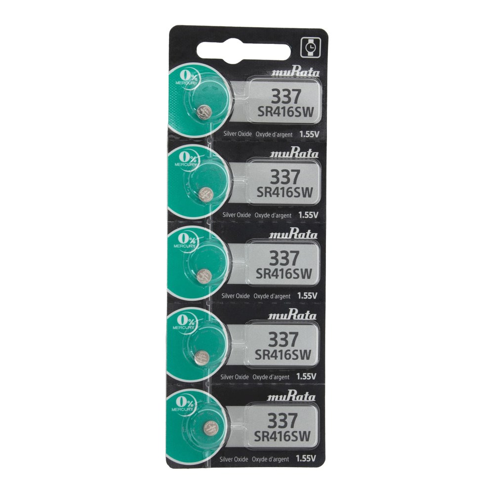 MuRata Type 337 Watch Batteries, Pkg of 5