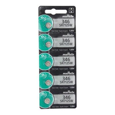 MuRata Type 346 Watch Batteries, Pkg of 5