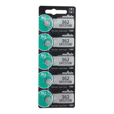 MuRata Type 362 Watch Batteries, Pkg of 5