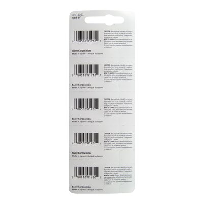 Pkg/5 Type 364 MuRata Watch Batteries – view 2