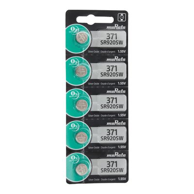 MuRata Type 371 Watch Batteries, Pkg of 5