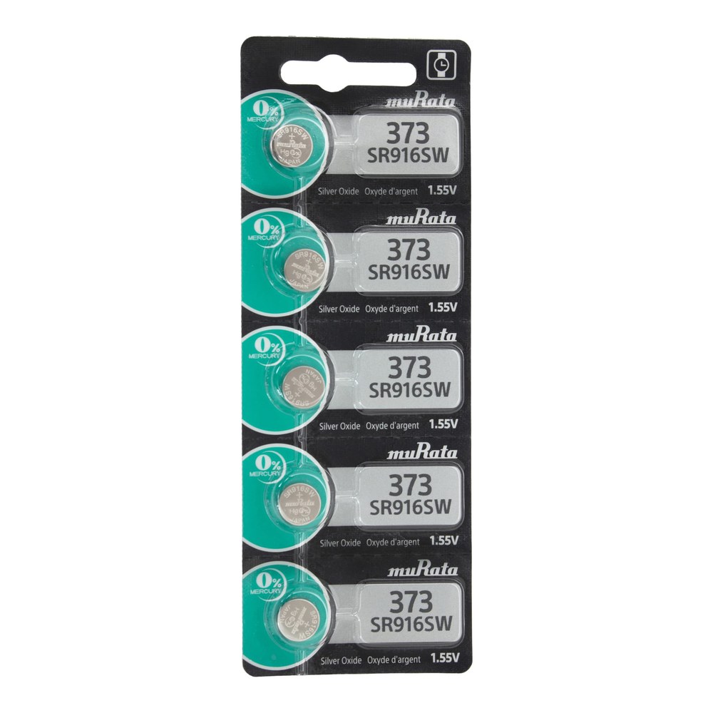 MuRata Type 373 Watch Batteries, Pkg of 5