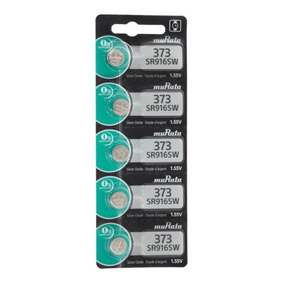 MuRata Type 373 Watch Batteries, Pkg of 5