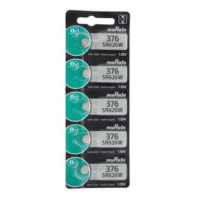 MuRata Type 376 Watch Batteries, Pkg of 5