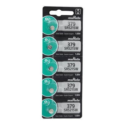 MuRata Type 379 Watch Batteries, Pkg of 5