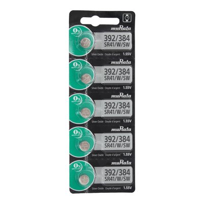MuRata 392/384 Watch Batteries, Pkg of 5