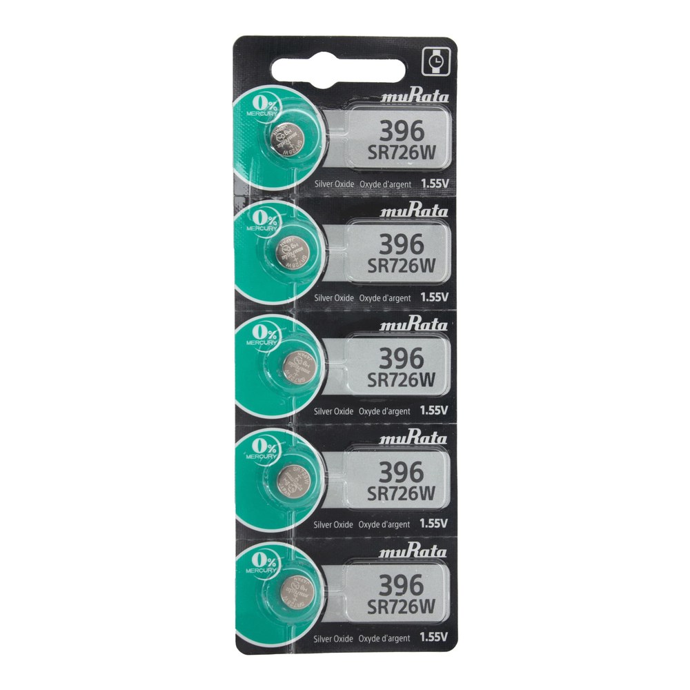MuRata Type 396 Watch Batteries, Pkg of 5