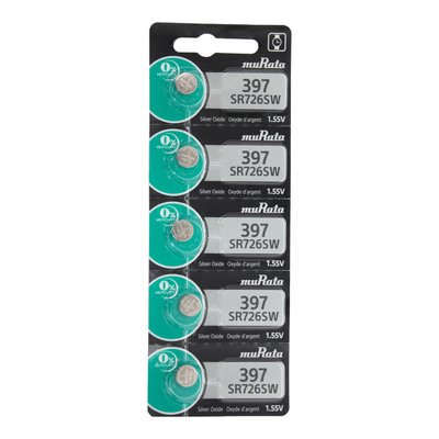 MuRata Type 397 Watch Batteries, Pkg/5