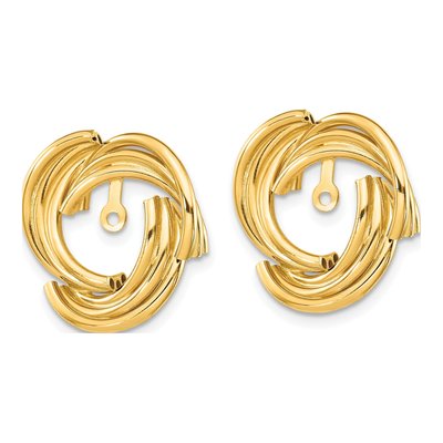 14K Yellow Gold Fancy Earring Jackets – view 4