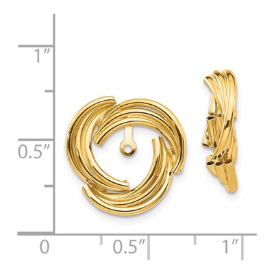 14K Yellow Gold Fancy Earring Jackets – view 5