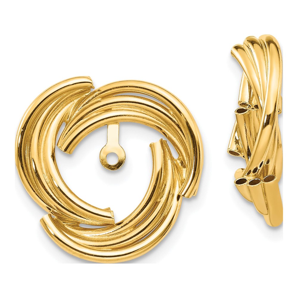 14K Yellow Gold Fancy Earring Jackets