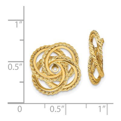 14K Yellow Gold Twisted Earring Jackets – view 5
