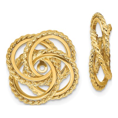 14K Yellow Gold Twisted Earring Jackets