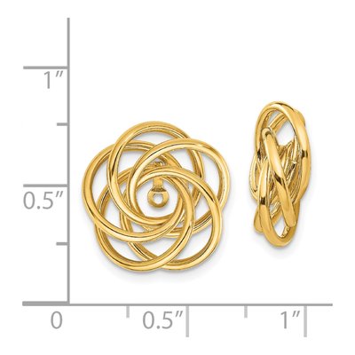 14K Yellow Gold Love Knot Earring Jackets – view 5