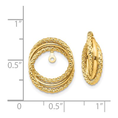 14K Yellow Gold Twisted Earring Jackets – view 5