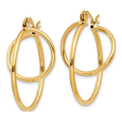 14K Yellow Gold Hoop Earrings – view 3
