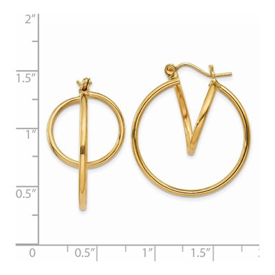 14K Yellow Gold Hoop Earrings – view 5